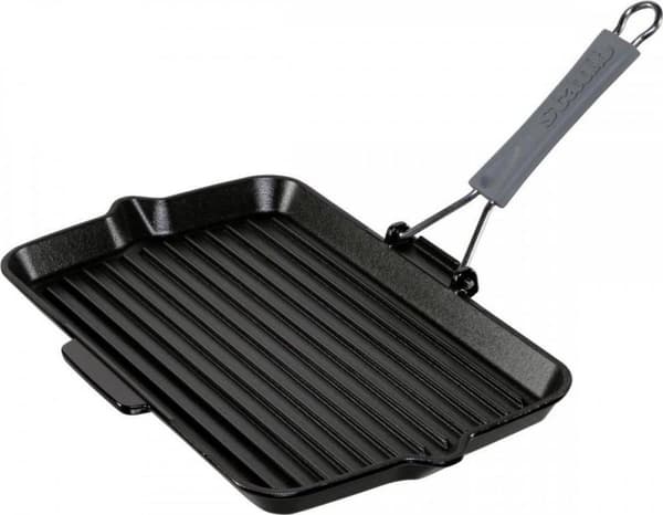 Staub - Grillpanna med handtag - Gjutjärn - 34 x 21cm - Svart