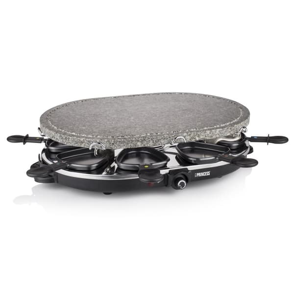 Princess 162720 Gourmet Set - Oval Stone Grill & Raclette Party - Stone Grill och Raclette - 8 personer