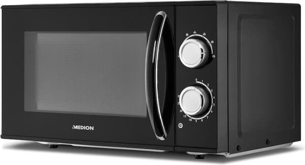 Medion MD 15644 mikrovågsugn 700W 17L svart - • 700 watt effekt - 17l kokutrymmesvolym • 6 mikrovågsugn