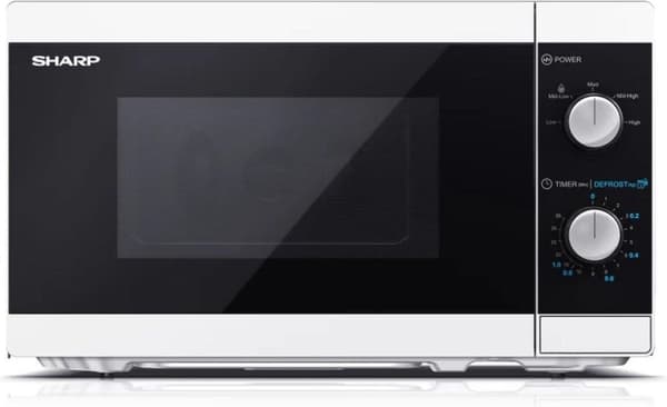 Sharp YC-MS01E-W. Apparatplacering: Bänkskiva, Produkttyp: Solo mikrovågsugn, Intern kapacitet: 20L. Ansluten effekt: 1270 W, AC inspänning: 230 V, AC