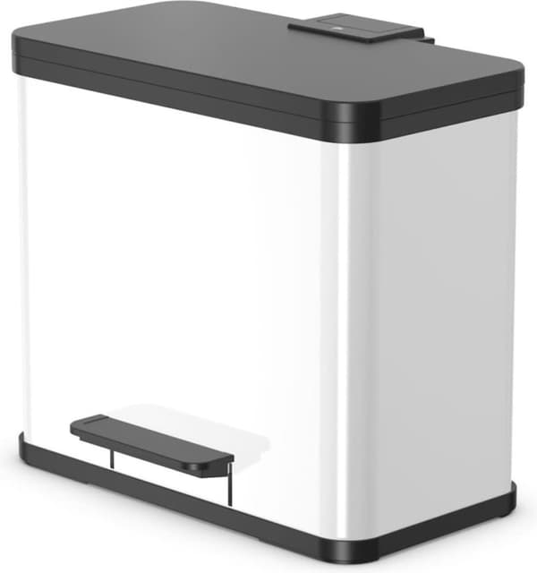 Hailo Oko Duo Plus Avfallskärl - 17+9 l - Vit