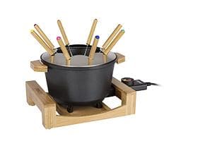 Princess 173025 Fondue Pure Black – Elektrisk Fondue Pan – 1,5 liter - 8 Fondue gafler