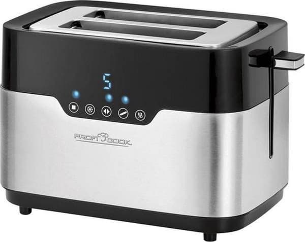 ProfiCook PC-TA1170 SensorTouch Toaster Sort/rustfrit stål