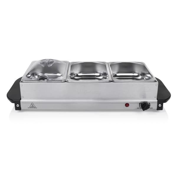 Tristar BP-6283 Buffet Server - 3 x 1,4 L kapacitet - Hold varm funktion Sort, Rustfrit stål