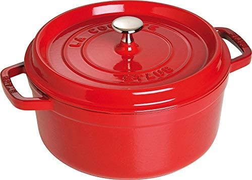 Staub Cocotte - enkelt pande - kirsebær - støbejern - 3,8 l - 1 stk(e) - 24 cm (40509-835-0)