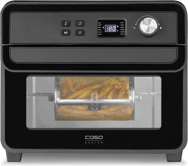 CASO AirFry Chef 1700 - design varmluftfrituregryde, klar til at starte uden opvarmning, 3 hyldeniveauer, temperaturområde 40 °C til 230 °C (i trin på