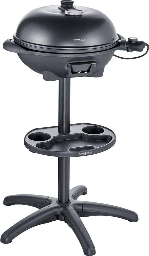 Severin PG 8541 elkedelgrill, termometer i låget grilloverflade (diameter) = 410 mm sort (PG 8541)