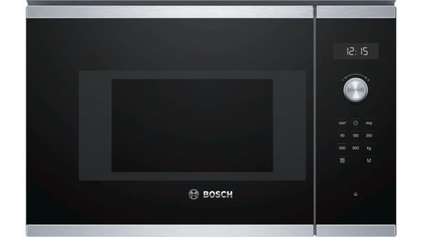 Bosch Series 6 BFL524MS0 Sisäänrakennettu Solo Mikroaaltouuni 20L 800W Musta - Ruostumattomasta teräksestä valmistettu mikroaaltouuni (BFL524MS0)