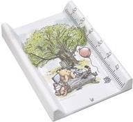 keeper Winnie the Pooh pusleunderlag, til 60 cm brede babysenge, borde, badekar mm., integreret målestang, Pawel, hvid