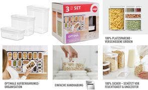 emsa tør opbevaringsbeholder OPTIMA, sæt med 3 (0,45/1,0/1,6 L) transparent/hvid, friskhedsforsegling, BPA-fri, plastik - 1 stk (3110601049)