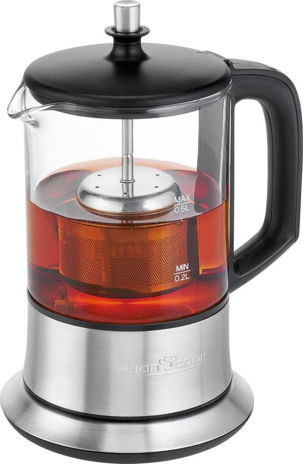 ProfiCook TK 1165 te-kedel og elkedel Sort, Rustfrit stål