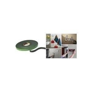3M Scotch dobbeltsidet skumtape 9508B, sort, mål: 19 mm x 66 m, med bagside af polyethylenskum (950812)