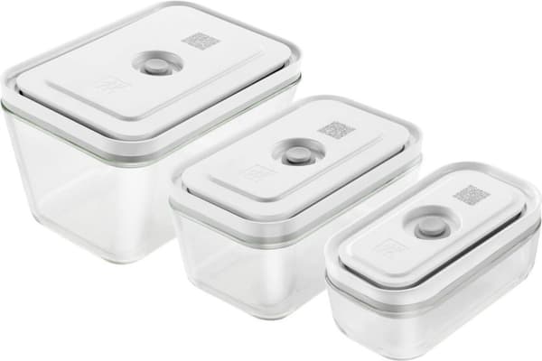 ZWILLING ZWILLING VAKUUMBASSESÆT, S/M/L / 3-DELT, GLAS, HVID Frisk & Gem
