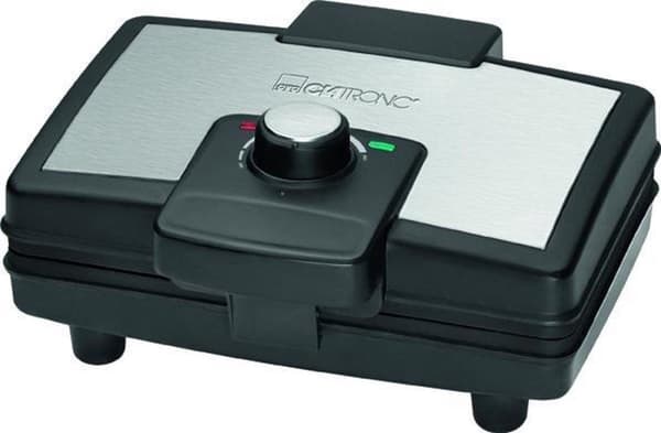 Clatronic WA 3606 2 våfflor(ar) 800W Svart, våffeljärn i rostfritt stål