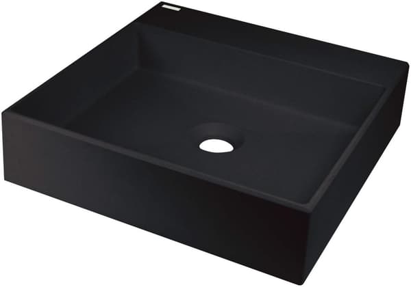 Granit bordplade håndvask med plads til vandhane - 400x400 mm