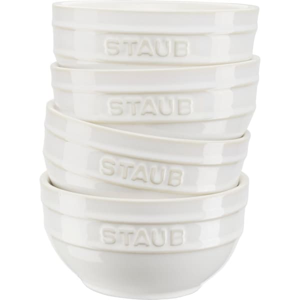 4 Staub pyöreän kulhon setti - 12 cm, Norsunluu