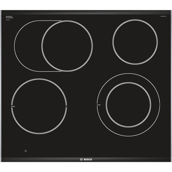 Bosch Serie 8 PKN675DP1D häll Svart, Rostfritt stål Inbyggd Keramik 4 zon(er)