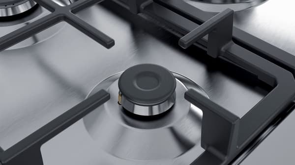 Bosch Serie 4 PGQ7B5B90 kogeplade Rustfrit stål Indbygget 75 cm Gas 5 zone(r)