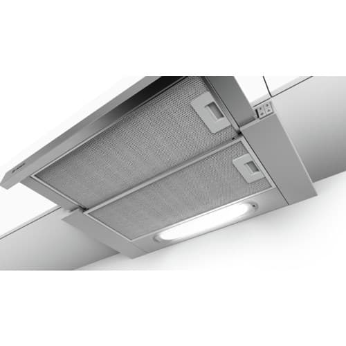 Bosch Serie 4 DFT63AC50 köksfläkt Halvinbyggd (utdragbar) Silver 360 m³/h D