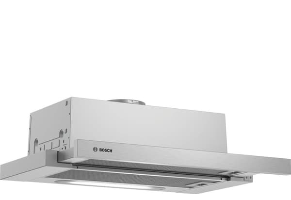 Bosch Serie 4 DFT63AC50 emhætte Delvist indbygget (udtrækbar) Sølv 360 m³/t D Sølv