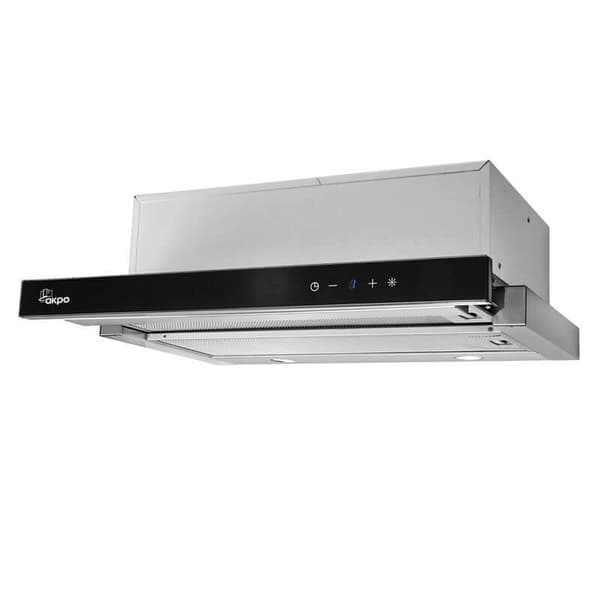 Akpo WK-7 Light Glass Touch 60 Spiskåpa för underskåp Svart, Rostfritt stål