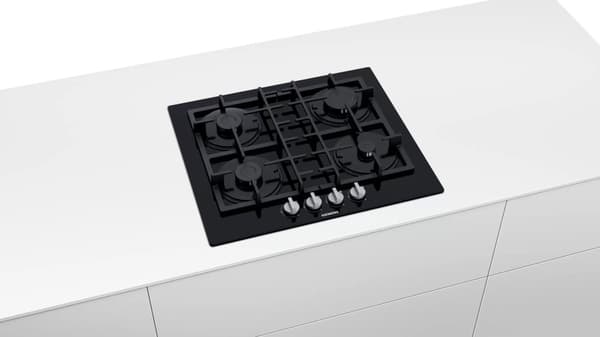 Siemens iQ300 EN6B6PB90 liesitaso musta sisäänrakennettu 60 cm kaasu 4 aluetta