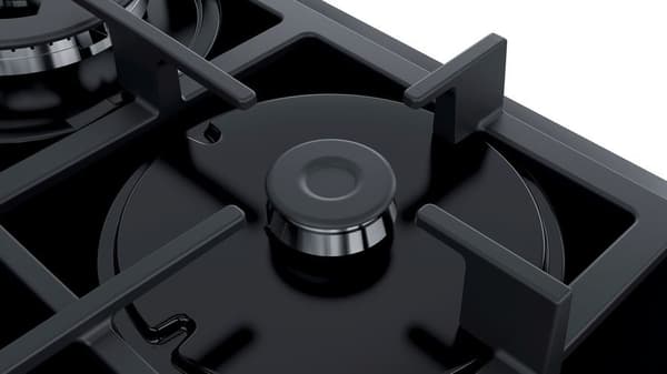 Bosch Serie 4 PNH6B6B90 liesitaso Musta Sisäänrakennettu 60 cm Kaasuliesi 4 aluetta