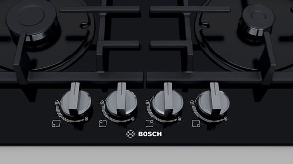 Bosch Serie 4 PNP6B6B90 kogeplade Sort Indbygget 60 cm Gas 4 zone(r)