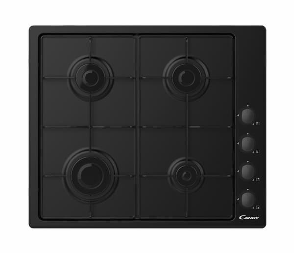 Candy CHW6LBB musta sisäänrakennettava 60 cm kaasuliesi 4 aluetta