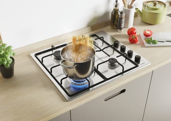 Candy Smart CHW6LBX/4U Rustfrit stål Indbygget 60 cm Gas 4 zone(r)