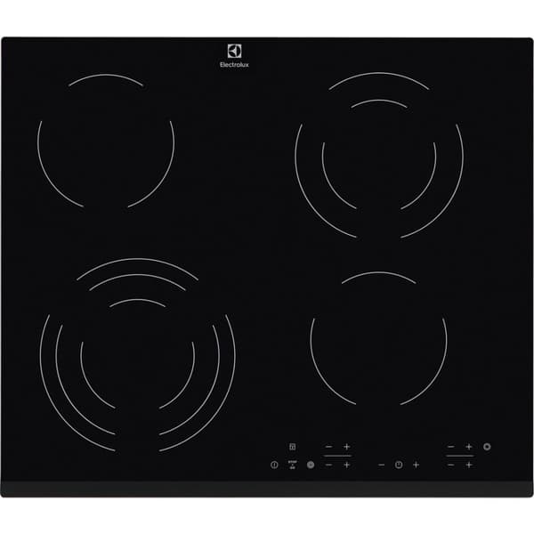 Electrolux EHF6343FOK kogeplade Sort Indbygget 60 cm Keramisk 4 zone(r) Sort