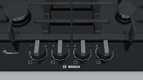 Bosch Serie 6 PPP6A6B90 kogeplade Sort Indbygget gas 4 zone(r)