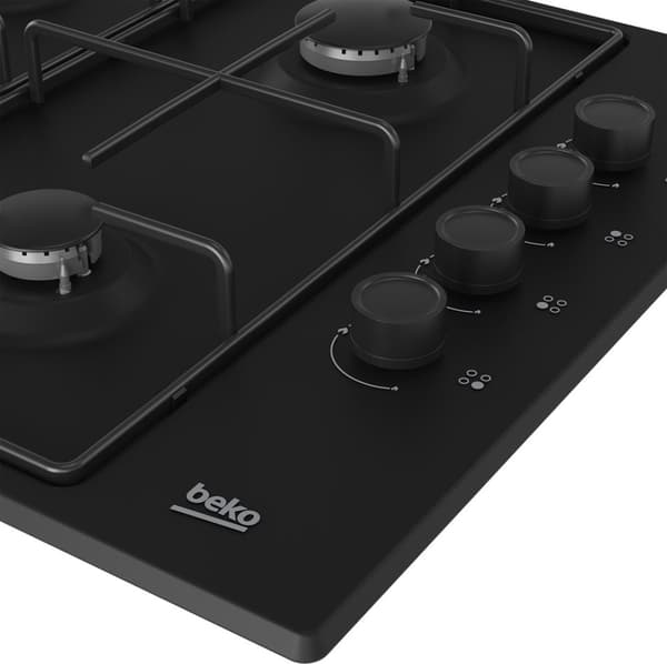 Beko HIBG64120SB Spishäll Svart Inbyggd 60 cm Gas 4 zon(er)