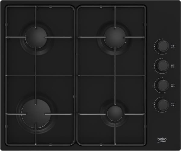 Beko HIBG64120SB Spishäll Svart Inbyggd 60 cm Gas 4 zon(er)