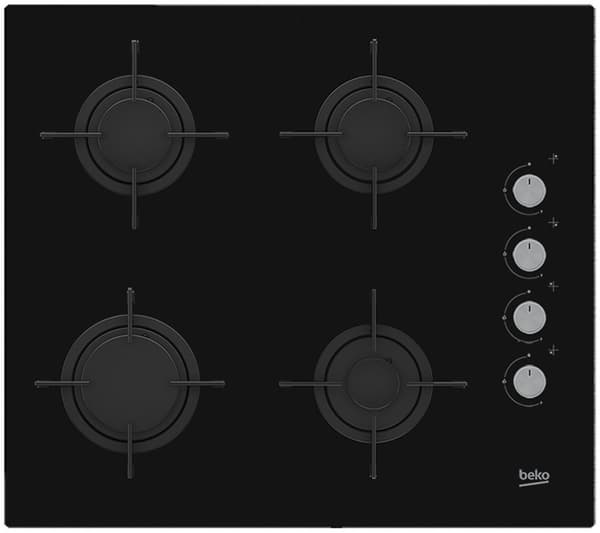 Beko HILG64120S liesitaso musta sisäänrakennettu 60 cm kaasu 4 aluetta