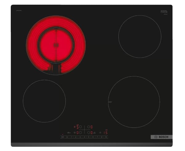 Bosch Serie 6 keramisk kogeplade PKF645FP2C 60 cm 4 zoner