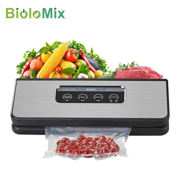 BioloMix Vakuumförpackare, Dubbel Förseglingsläge, 30 cm Förseglingslängd,EU-kontakt, 3030 vakuumförseglare, 220V