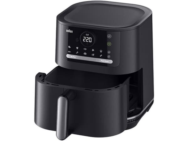 Braun HF5050, Varmluftsfritös, 5,7 l, 80 ° C, 220 ° C, Single, Svart, Grå