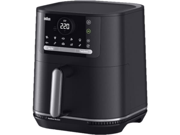 Braun HF5050, Varmluftsfritös, 5,7 l, 80 ° C, 220 ° C, Single, Svart, Grå