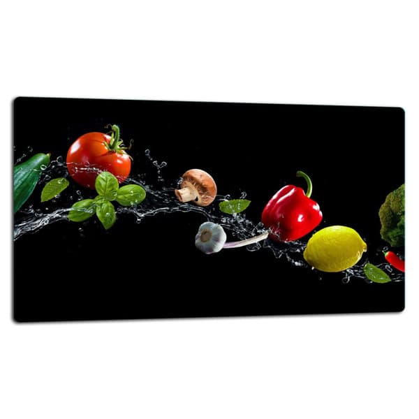 SKÄRBRÄDA I GLAS 52x30 GRÖNSAKER