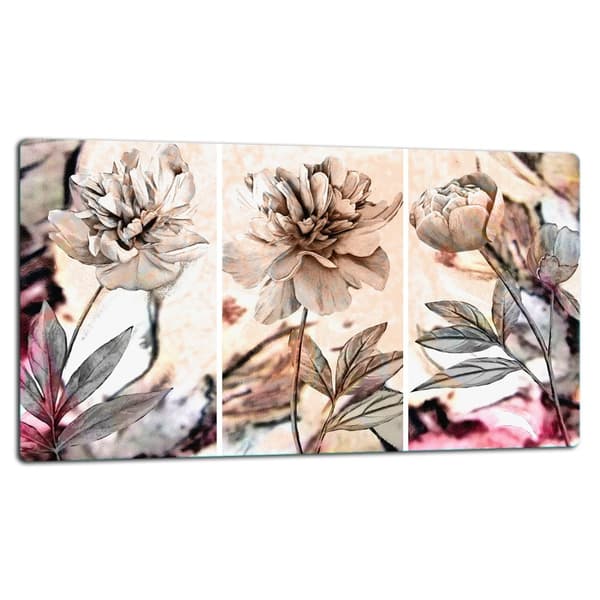 SKÄRBRÄDA I GLAS 52x30 BLOMMOR