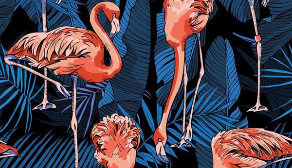 SKÆREBRÆT I GLAS 52x30 FLAMINGO