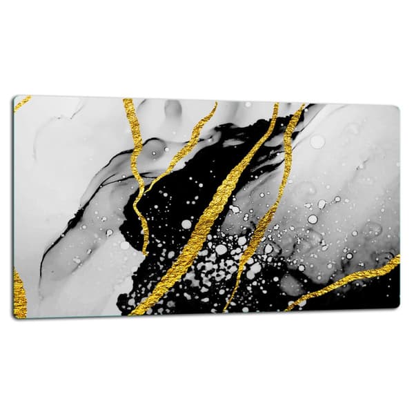 SKÆREBRÆT I GLAS 52X30 MARMOR
