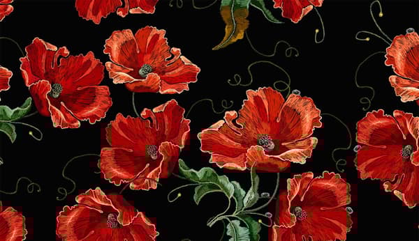 SKÆREBRÆT I GLAS 52x30 BLOMSTER