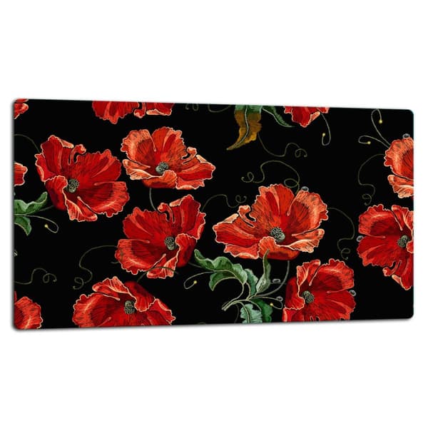 SKÆREBRÆT I GLAS 52x30 BLOMSTER