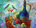 Miniatyrbild 2 av 11: SKÄRBRÄDA I GLAS 52x40 VIN