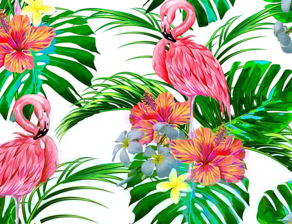 SKÄRBRÄDA I GLAS 52x40 FLAMINGO
