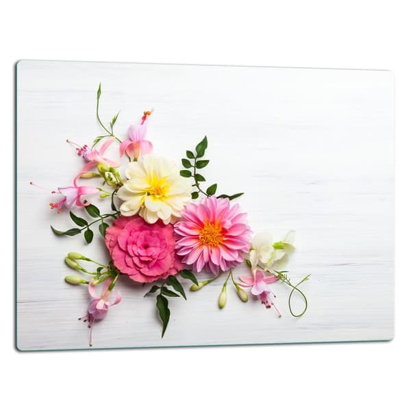 SKÄRBRÄDA I GLAS 52x40 BLOMMOR