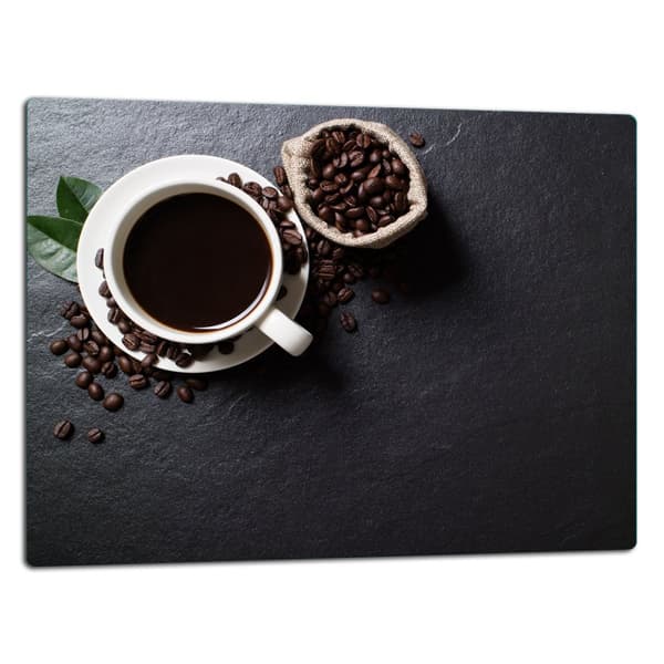 SKÆREBRÆT I GLAS 52x40 SORT KAFFE