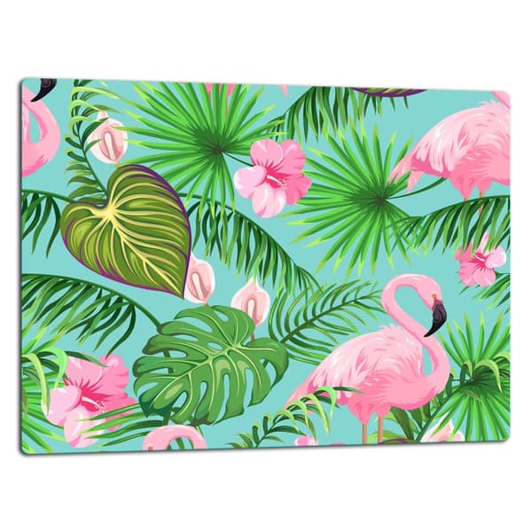 SKÆREBRÆT I GLAS 52x40 FLAMINGO